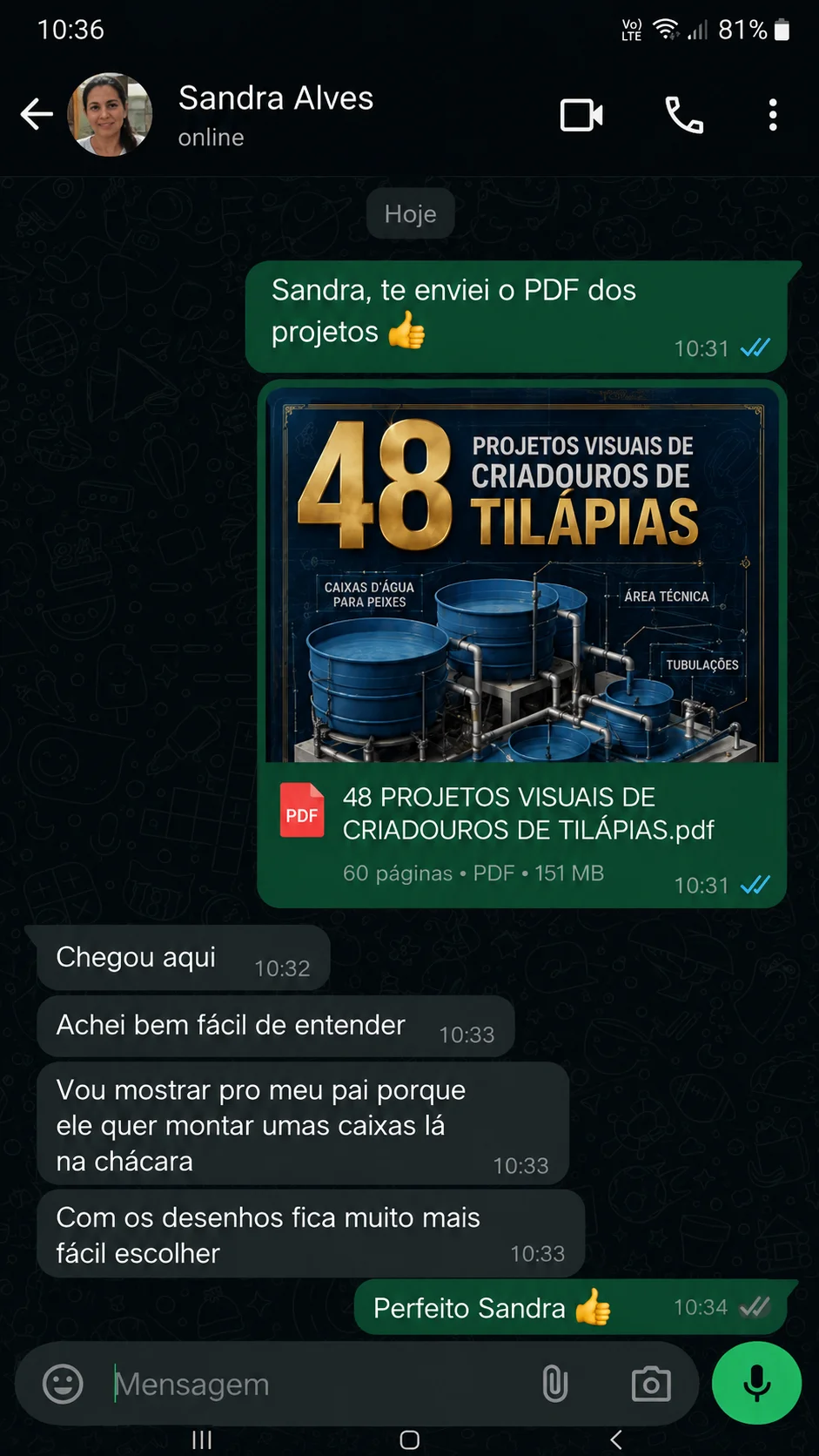 Depoimento de cliente 1
