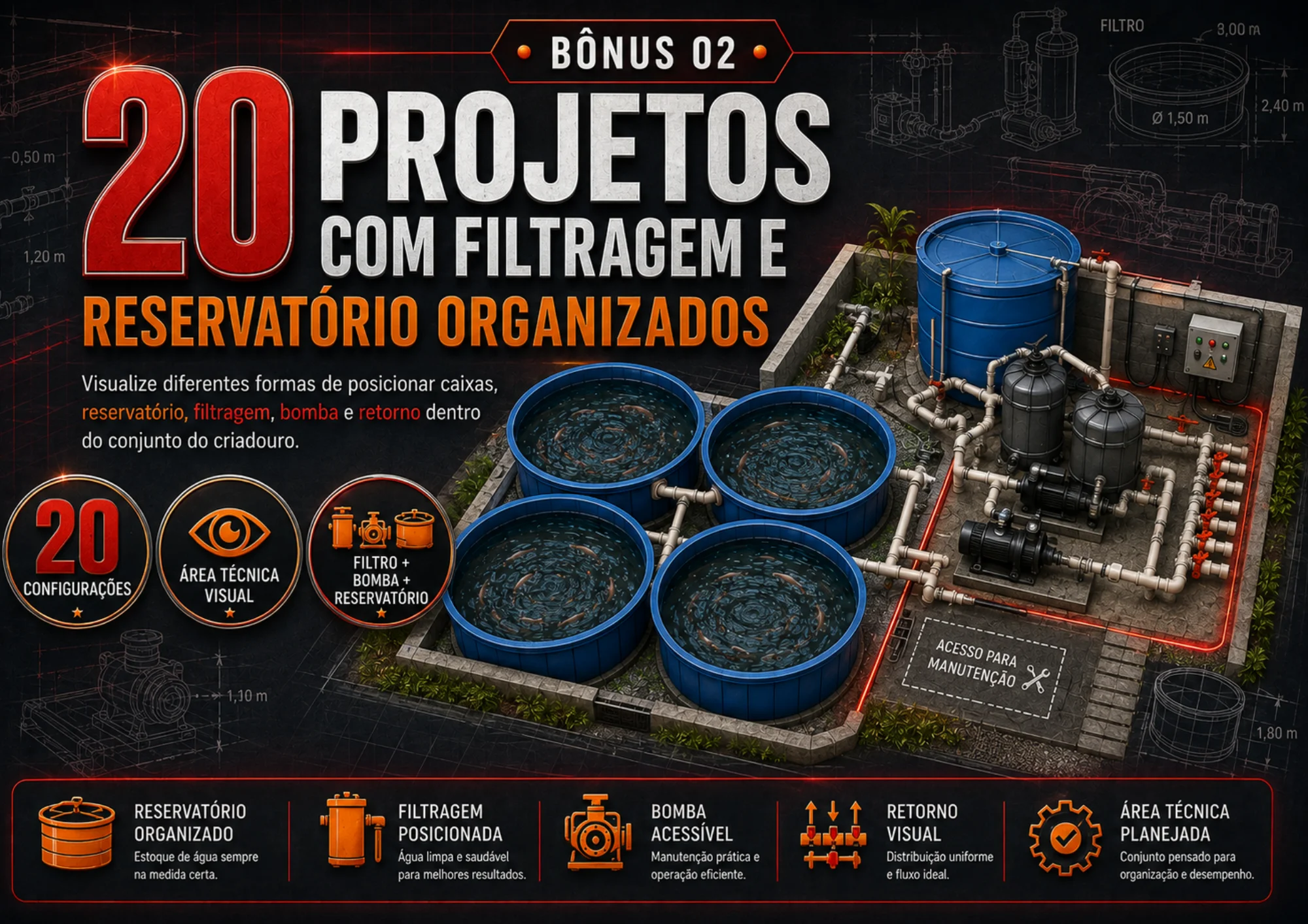 20 Projetos com Filtragem e Reservatório Organizados